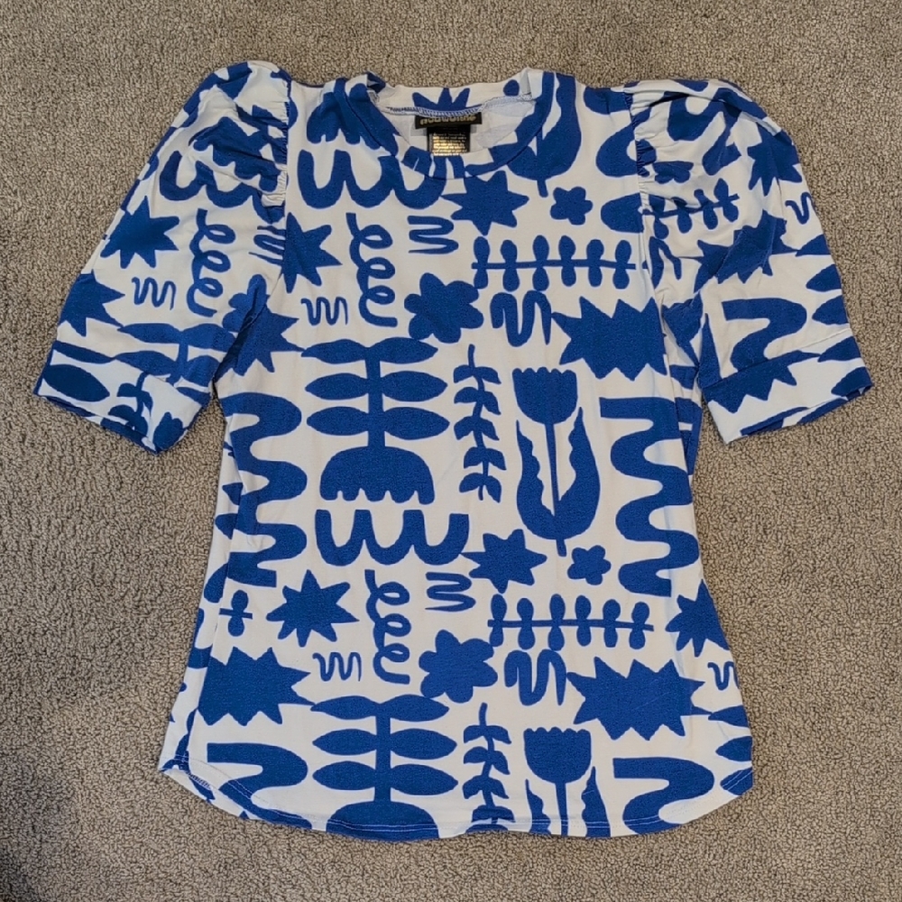 Nooworks Dutch Garden Puff Sleeve Top